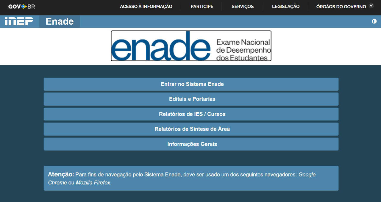 Enade login